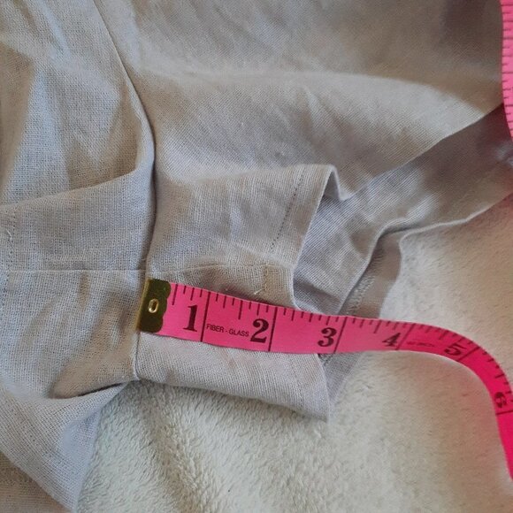 Altar'd State NWT Women's Large Gray Violet Linen Blend Back Tie Shorts Romper - Picture 10 of 12